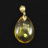 天然琥珀　バルティックアンバー 26mm ペアシェイプ ペンダントトップ 3.0g (ID:15581)