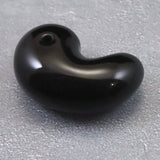 隠岐の島 黒曜石 27.5mm勾玉 ディレクトリカード付 7.4g (ID:15589)