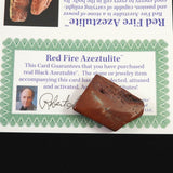 H&E社 レッドファイアアゼツライト(AZOZEO)  29mmタンブル  証明書付 10.5g (ID:15604)