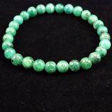 エメラルド ディープ カラー 3A　6.5mm玉ブレスレット 11.4g (ID:16036)