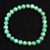 エメラルド ディープ カラー 3A　6.5mm玉ブレスレット 11.4g (ID:16036)