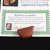 H&E社 レッドファイアアゼツライト(AZOZEO)  20mmタンブル  証明書付 9.3g (ID:16049)