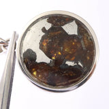 ケニア共和国セリコ産 パラサイト隕石 六芒星＆八芒星 17mmラウンド ペンダントトップ 4.4g (ID:16263)