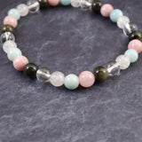 H&E社 フェナカイト 喜び、愛と光 (AZOZEO)  6mm玉ブレスレット 証明書付 9.0g (ID:16504)