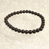 北海道産 ヴァーミリオンオブシディアン（紅十勝） 6mm玉ブレスレット 証明書付 8.9g (ID:16613)