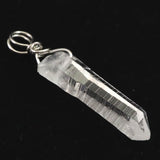 米国アーカンソー州産 水晶 30mm原石ペンダントトップ 2.9g (ID:16715)