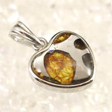 ロシア産　パラサイト隕石　12mmハート　ペンダントトップ 2.59g (ID:16751)