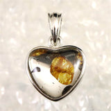 ロシア産　パラサイト隕石　12mmハート　ペンダントトップ 2.59g (ID:16751)