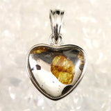 ロシア産　パラサイト隕石　12mmハート　ペンダントトップ 2.59g (ID:16751)