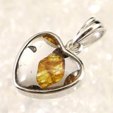 ロシア産　パラサイト隕石　12mmハート　ペンダントトップ 2.59g (ID:16751)