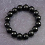 チベタンテクタイト 12mm玉 ブレスレット  33.0g (ID:16841)