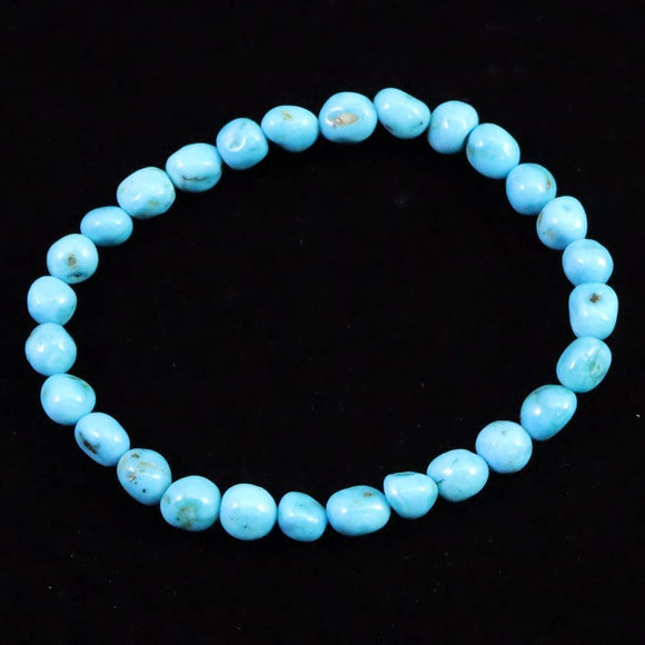 スリーピングビューティ鉱山産ターコイズ  タンブル ブレスレット 8.7g (ID:16940)