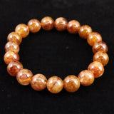 H&E社　ヒマラヤレッド アゼツライト 10mm玉ブレスレット 証明書付 26.3g (ID:16976)