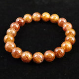 H&E社　ヒマラヤレッド アゼツライト 10mm玉ブレスレット 証明書付 26.3g (ID:16976)