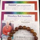 H&E社　ヒマラヤレッド アゼツライト 10mm玉ブレスレット 証明書付 26.3g (ID:16976)