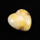 H&E社 ハニー&クリームアゼツライト (AZOZEO)  15mmハート 証明書付 1.7g (ID:17269)