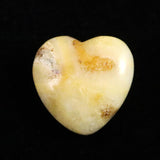 H&E社 ハニー&クリームアゼツライト (AZOZEO)  15mmハート 証明書付 1.7g (ID:17269)