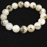 インドネシア産 イジェン水晶　12mm玉ブレスレット 証明書付 41.7ｇ (ID:17457)