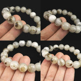 インドネシア産 イジェン水晶　12mm玉ブレスレット 証明書付 41.7ｇ (ID:17457)