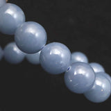 エンジェライト　硬石膏　12mm玉ブレスレット　 (ID:17465)