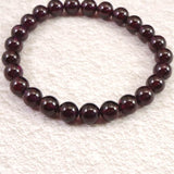 ロードライト ガーネット 4A 7.5mm玉ブレスレット 22.74ｇ (ID:17674)