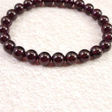 ロードライト ガーネット 4A 7.5mm玉ブレスレット 22.74ｇ (ID:17674)