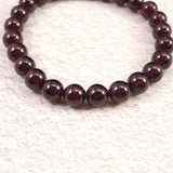 ロードライト ガーネット 4A 7.5mm玉ブレスレット 22.74ｇ (ID:17674)