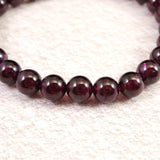 ロードライト ガーネット 4A 7.5mm玉ブレスレット 22.74ｇ (ID:17674)