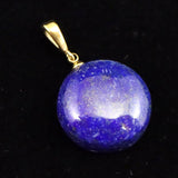 ラピスラズリ 19mmラウンド ペンダントトップ 5.9g (ID:17728)