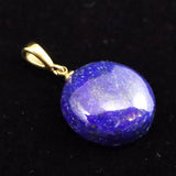 ラピスラズリ 19mmラウンド ペンダントトップ 5.9g (ID:17728)