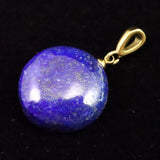 ラピスラズリ 19mmラウンド ペンダントトップ 5.9g (ID:17728)