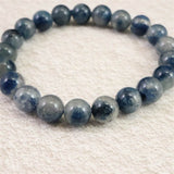 トロレアイト(スコルザライト） インクォーツ　9mm玉ブレスレット 21.6g (ID:17827)