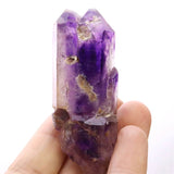 ブランドバーグ産 アメジスト エレスチャル原石 ツイン カテドラル 50.8g (ID:17880)