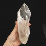 モンブラン産 水晶 レコードキーパー 水入り セルフヒールド タビュラー 1038g (ID:17923)