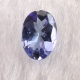 非加熱タンザナイト  A　6.2mmオーバル ファセットカット ルース 0.6ct (ID:18008)