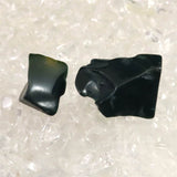 出雲碧玉 出雲石 原石 磨き ２個セットディレクトリーカード付 2.52g　 (ID:18165)