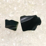 出雲碧玉 出雲石 原石 磨き ２個セットディレクトリーカード付 2.52g　 (ID:18165)