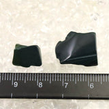 出雲碧玉 出雲石 原石 磨き ２個セットディレクトリーカード付 2.52g　 (ID:18165)