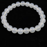 北海道 花石メノウ 瑪瑙 8mm玉 ブレスレット ディレクトリカード付 17.5g (ID:18199)