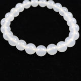 北海道 花石メノウ 瑪瑙 8mm玉 ブレスレット ディレクトリカード付 17.5g (ID:18199)