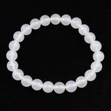 北海道 花石メノウ 瑪瑙 8mm玉 ブレスレット ディレクトリカード付 17.5g (ID:18199)