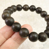 沈香 Aグレード 12mm玉ブレスレット 証明書付 17.9g (ID:18259)