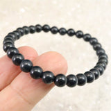 神居古潭石 （カムイ・コタン） ブルー 6mm玉ブレスレット 証明書付 10.45g (ID:18382)
