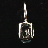 ブルージルコン　4X3mmオーバルカット ペンダントトップ　Pt900　0.2ct　　 (ID:18474)