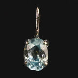 ブルージルコン　4X3mmオーバルカット ペンダントトップ　Pt900　0.2ct　　 (ID:18474)
