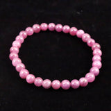 天然ルビー 蛍光  6mm玉 ブレスレット 14.3g　 (ID:18755)