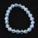 ブラジル産 アクアマリン AA+グレード 8.5mm玉ブレスレット 20.3g (ID:18818)