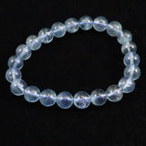 ブラジル産 アクアマリン AA+グレード 8.5mm玉ブレスレット 20.3g (ID:18818)