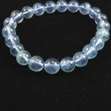 ブラジル産 アクアマリン AA+グレード 8.5mm玉ブレスレット 20.3g (ID:18818)