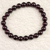 ロードライト　ガーネット 5A 　7.5mm玉ブレスレット　22.7ｇ (ID:18971)